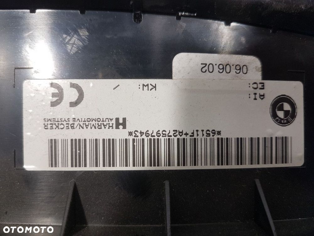 BMW E65 WYŚWIETLACZ RADIA NAWIGACJI 6923811 - 5