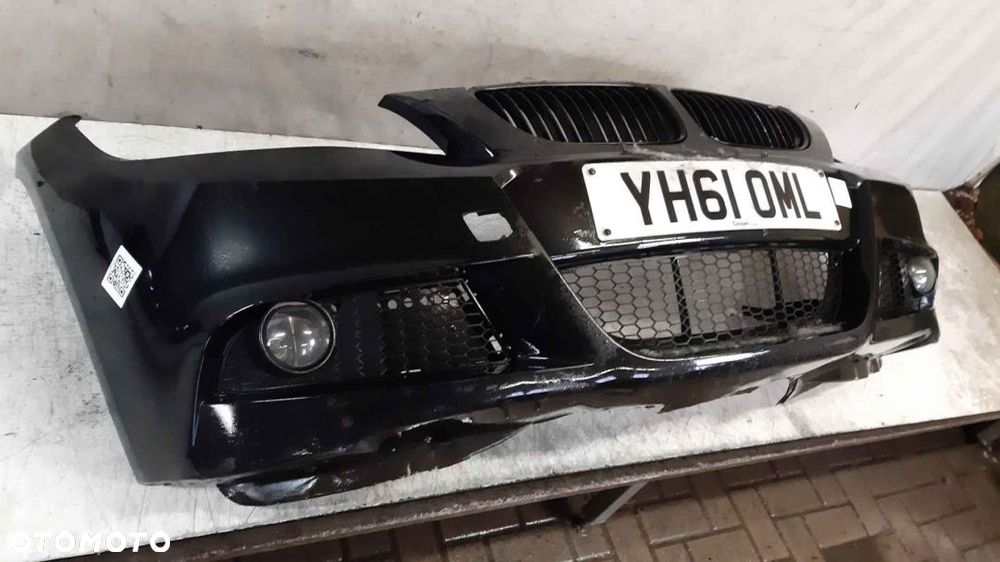 * ZDERZAK PRZÓD PRZEDNI BMW E90 E91 LIFT FL M PAKIET ///M HALOGENY CZARNY SCHWARZ 2 - 4