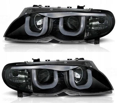 Reflektory Lampy kpl Soczewka Clear Black Bmw 3 E46 Lift Lci FL 2001-2005 - 3