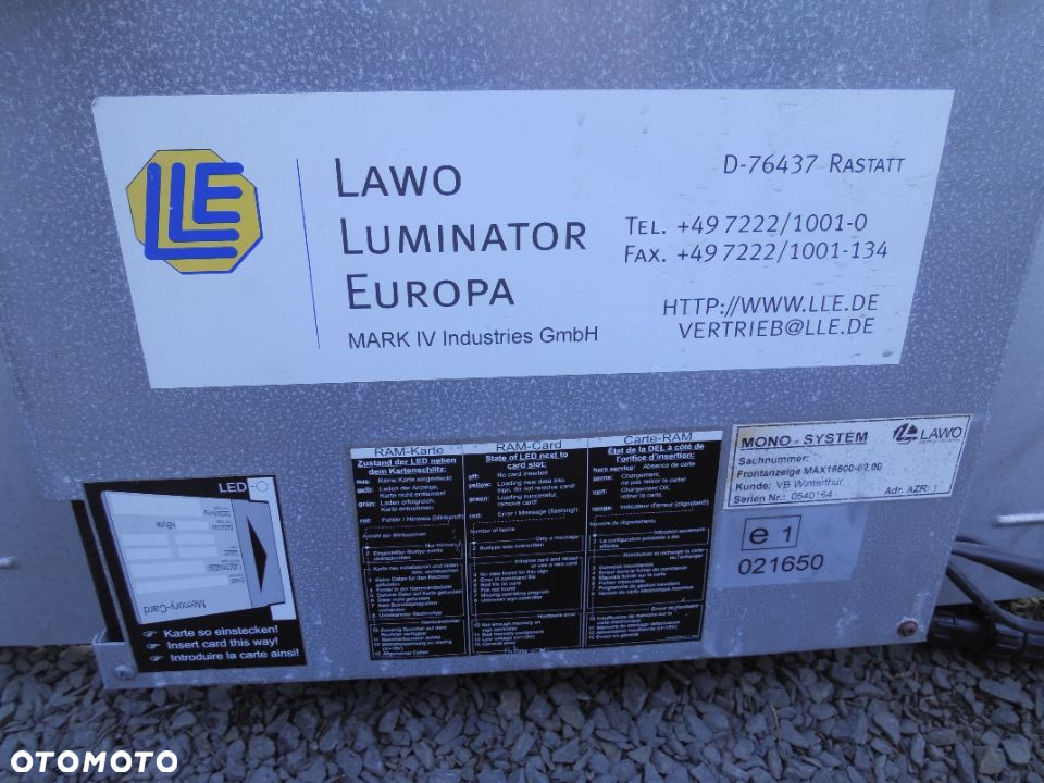 Wyświetlacz docelowy Lawo Luminator WYŚWIETLACZ INFORMACYJNY AUTOBUSU - 2