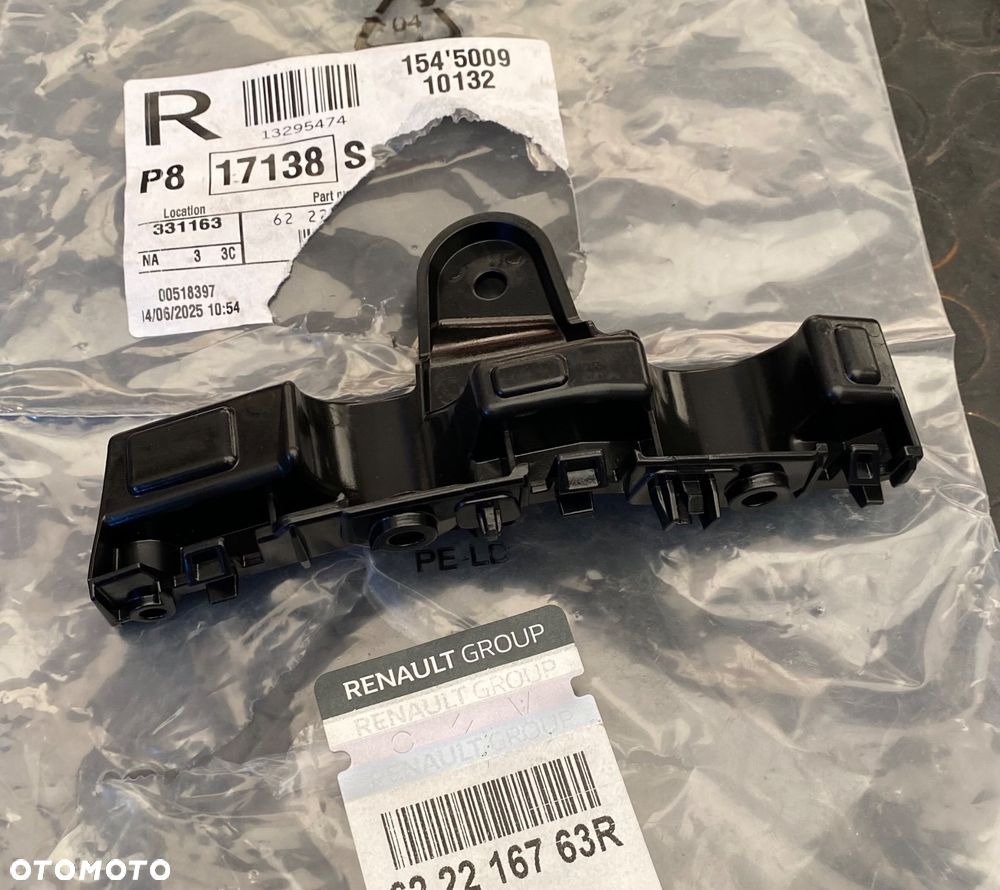 Renault Captur 2 II NOWY ! ORYGINALNY ! LEWY ŚLIZG WSPORNIK MOCOWANIE ZDERZAKA BŁOTNIKA  PRZEDNIEGO LEWY PRZEDNI PRZÓD W zderzak 622237745R Kaptur II - 1