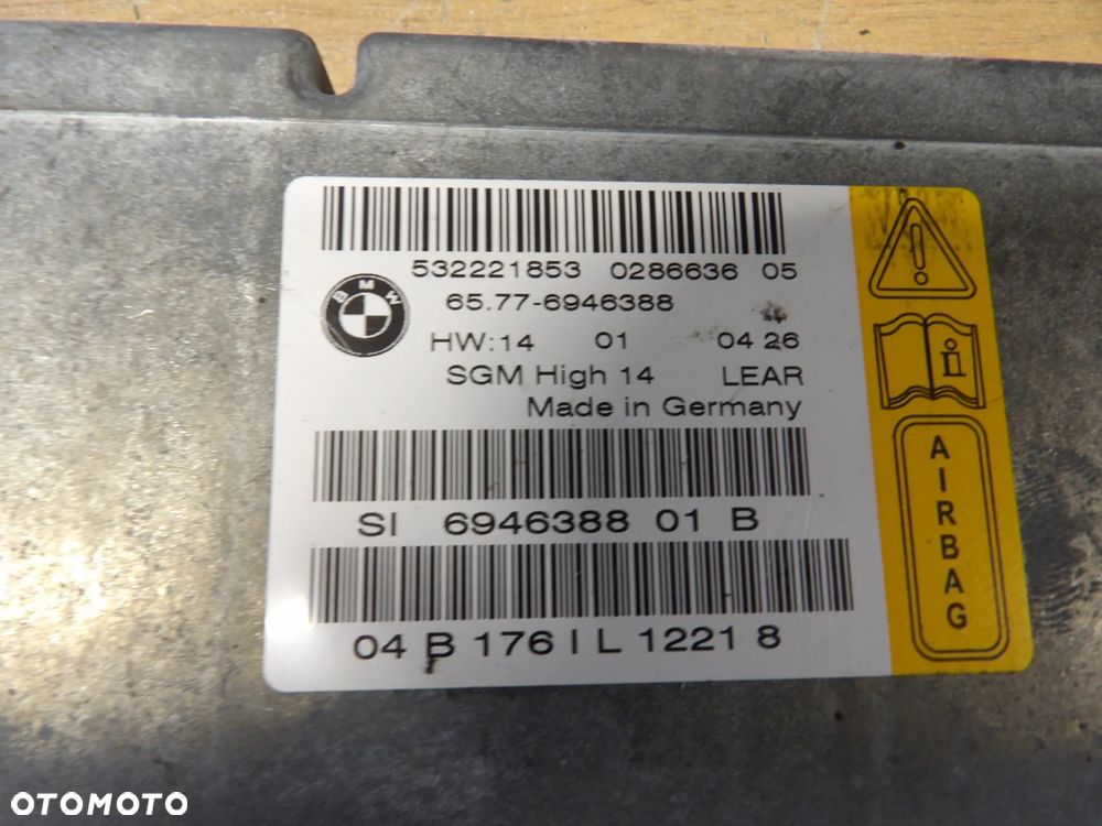 BMW - E60,E61 - MODUŁ , STEROWNIK PODUSZEK POWIETRZNYCH - AIRBAG - 6946388 - 2