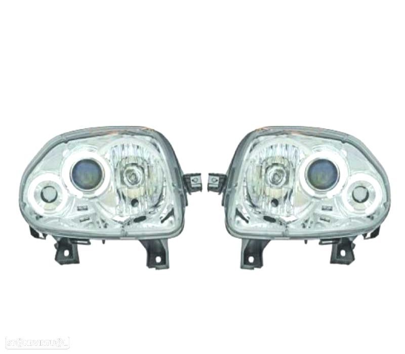 FARÓIS FRONTAIS ANGEL EYES PARA RENAULT CLIO II 98-01 - 1