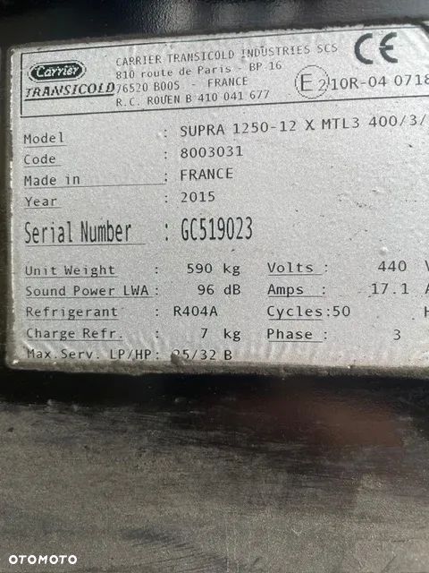 CARRIER 1250 MT Agregat chłodniczy - 6
