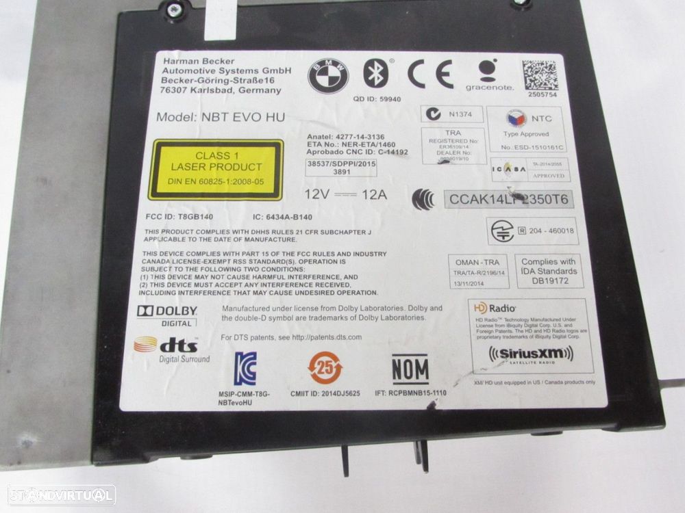 Sistema / Unidade de navegação Profissional 10.25 Usado / Original BMW X3 (G01)/... - 10