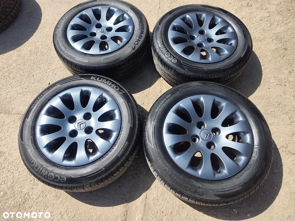 4x108 Felgi Aluminiowe Alufelgi Oryginalne 15 Koła Letnie lato CITROEN BERLINGO C3 III 3 C3 Picasso Pluriel C5 C6 Elysee Xsara Picasso Xantia PEUGEOT 016 207 208 301 306 406 PARTNER 6,5mm Legnica ALU-RAD 185/65 - 1
