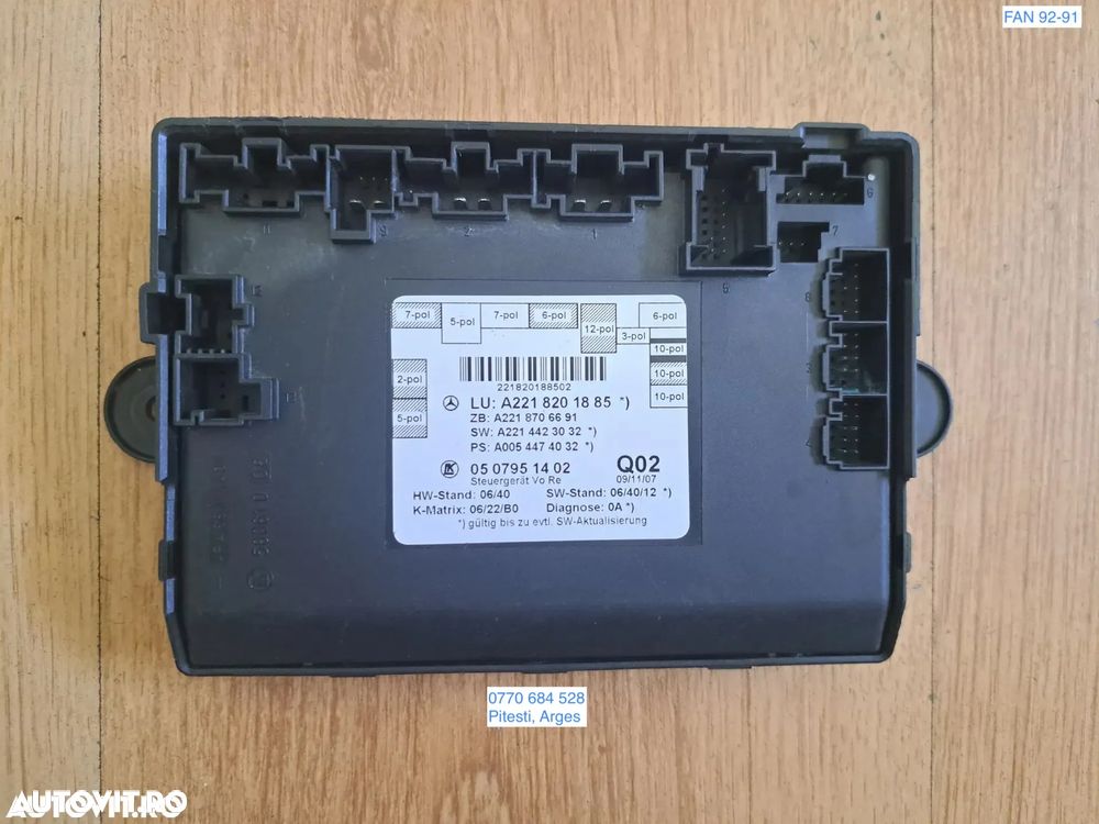 Unitate ECU SAM modul Usa Dreapta Fata Mercedes S-class W221 2005-2013 - 1