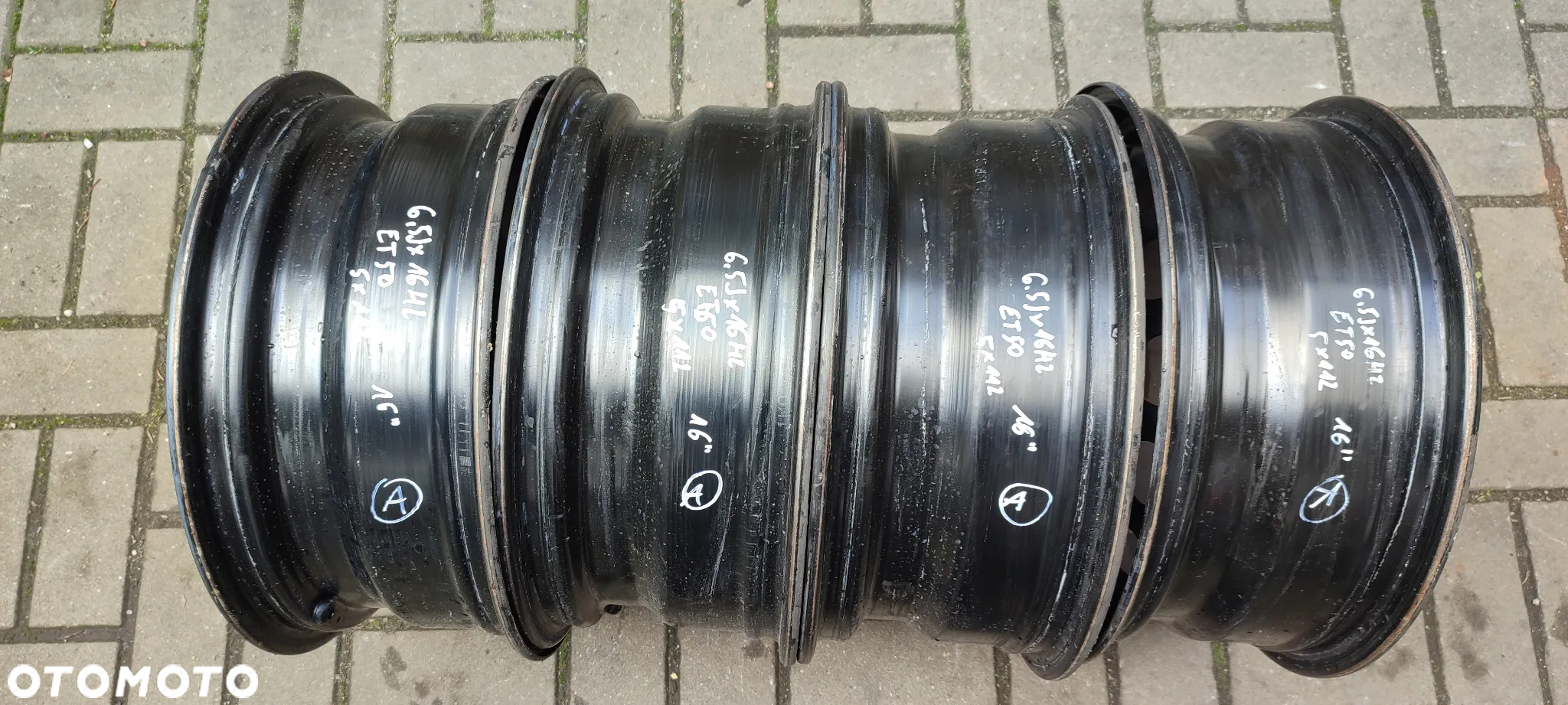 FELGI STALOWE 5x112 6.5Jx16 CALI ET50 VW GOLF VIICADDY TOURAN SKODA OCTAVIA SEAT TOLEDO ALTEA AUDI A3 4 SZTUKI KOMPLET - 8
