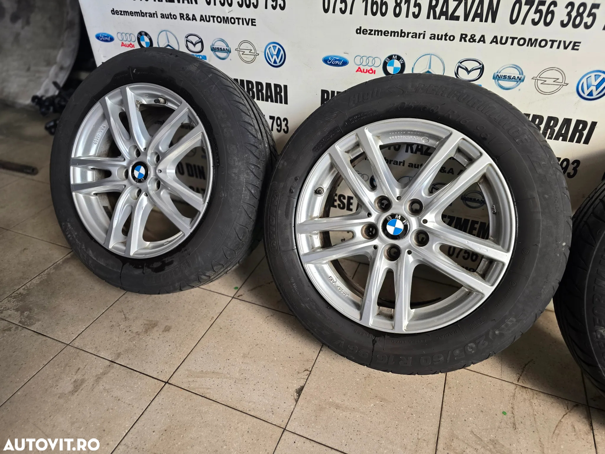 Set Jante Aluminiu Bmw F45 F46 Seria 2 X1 X2 F39 F48 5x112 205/60R16 Anvelope Vara F Bune - 6