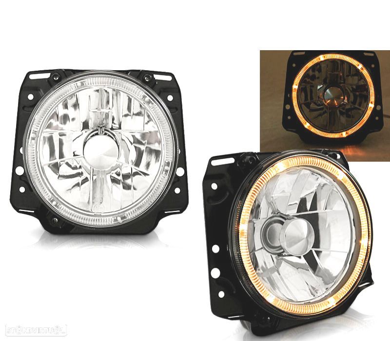 FAROIS ANGEL EYES PARA VOLKSWAGEN VW GOLF II 83-91 CROMADOS - 1