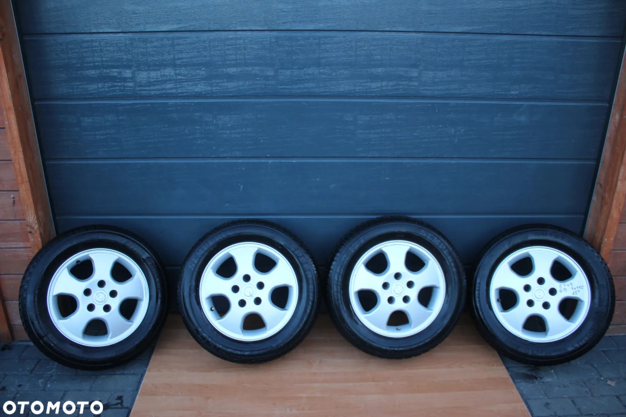 KOŁA FELGI ALUMINIOWE 15 5x110 ET49 OPONY ZIMOWE 195/65/15 OPEL ZAFIRA A B ASTRA H VECTRA C SIGNUM MERIVA B - 1