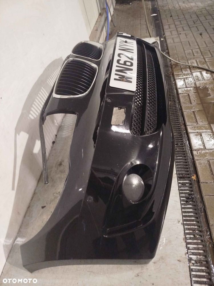 + ZDERZAK PRZÓD PRZEDNI DO BMW SERII 1 E82 E88 LCI M PAKIET SCHWARZ II 2 CZARNY PDC  HALOGENY - 2