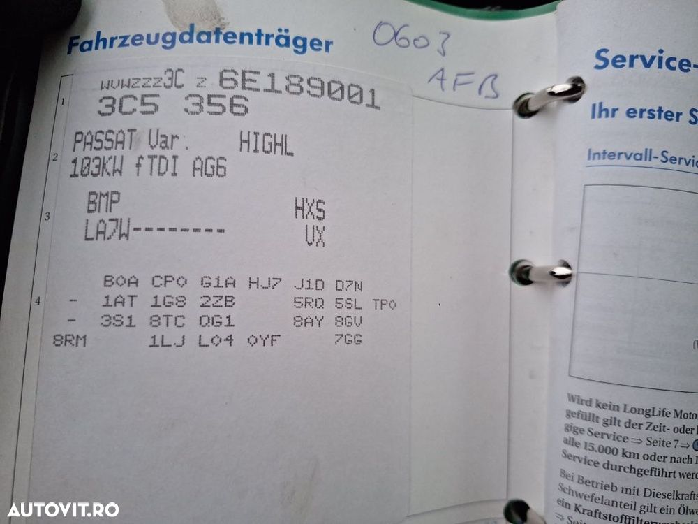 Dezmembrez VW Passat B6 motor BMP high-line cod culoare LA7W. - 8