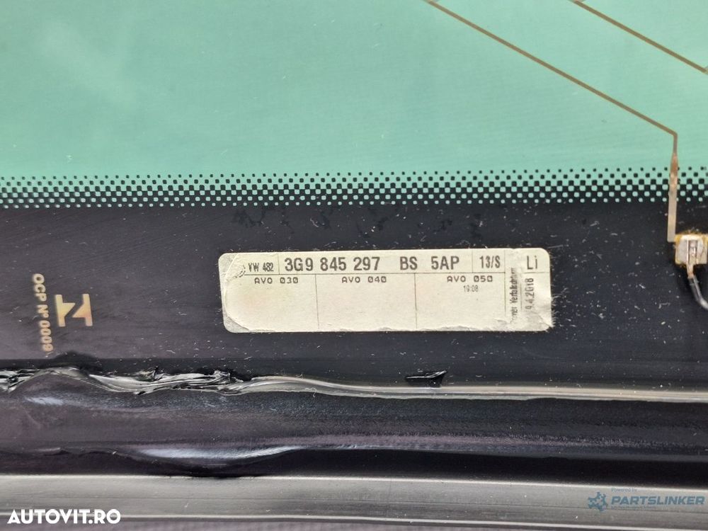 Geam fix lateral stanga spate VOLKSWAGEN PASSAT Variant 3G5 2014 - > 2.0 TDI CRLB, DBGA, DFGA SALGGLAS 43R-004343 3G9845297BS - 2