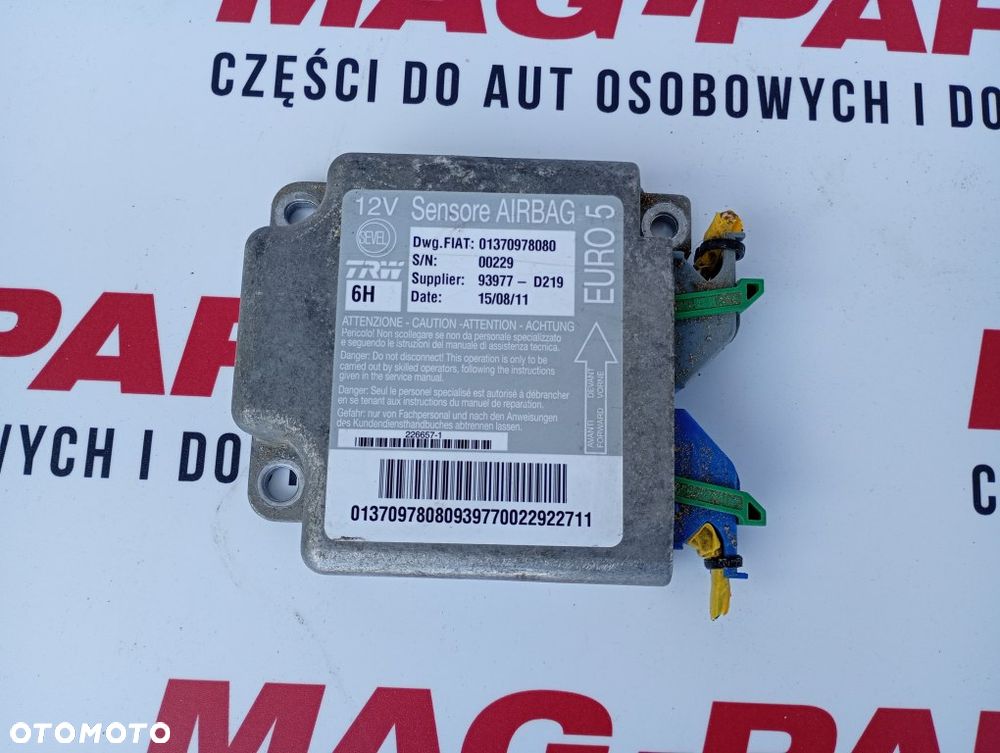 moduł poduszki airbag sensor peugeot boxer III jumper ducato 2011-2014r 01370978080 - 1