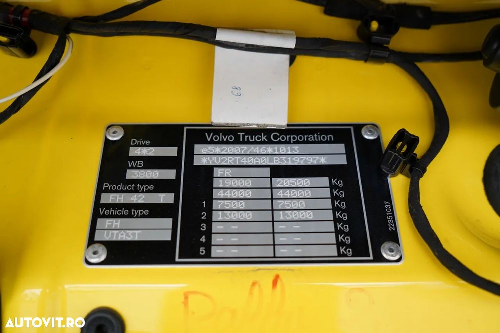 Volvo FH 500 / I-SHIFT / I-PARK COOL / JANTE DIN ALIAJ / ANVELOPE 100% / - 32