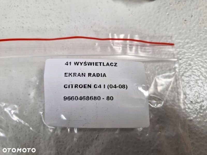 CITROEN C4 1 I WYŚWIETLACZ RADIA EKRAN MONITOR 9660468680 - 8