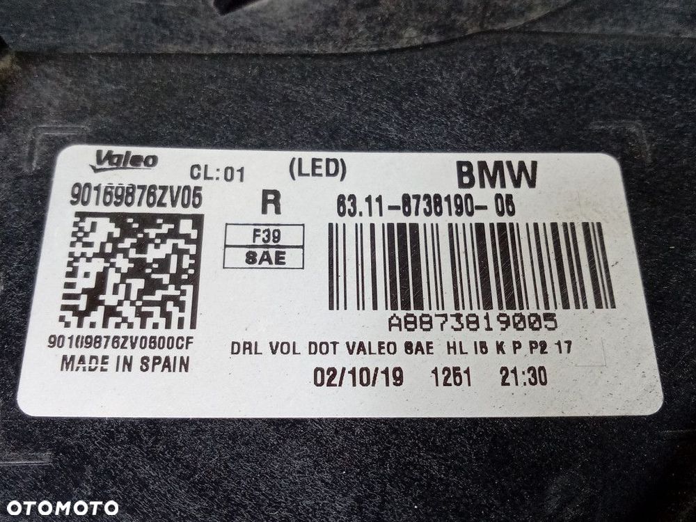 BMW X2 E39 REFLEKTOR PRAWY PRZÓD FULL LED EU - 4