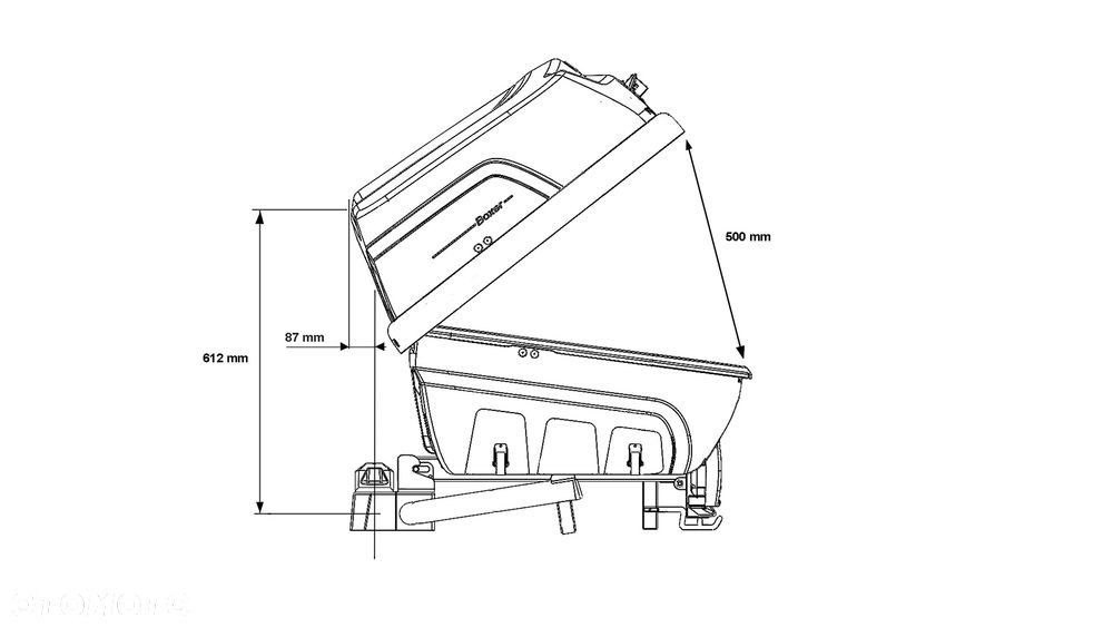Box na hak Hapro Boxer L 420L + platforma – Hexagon Black - 3