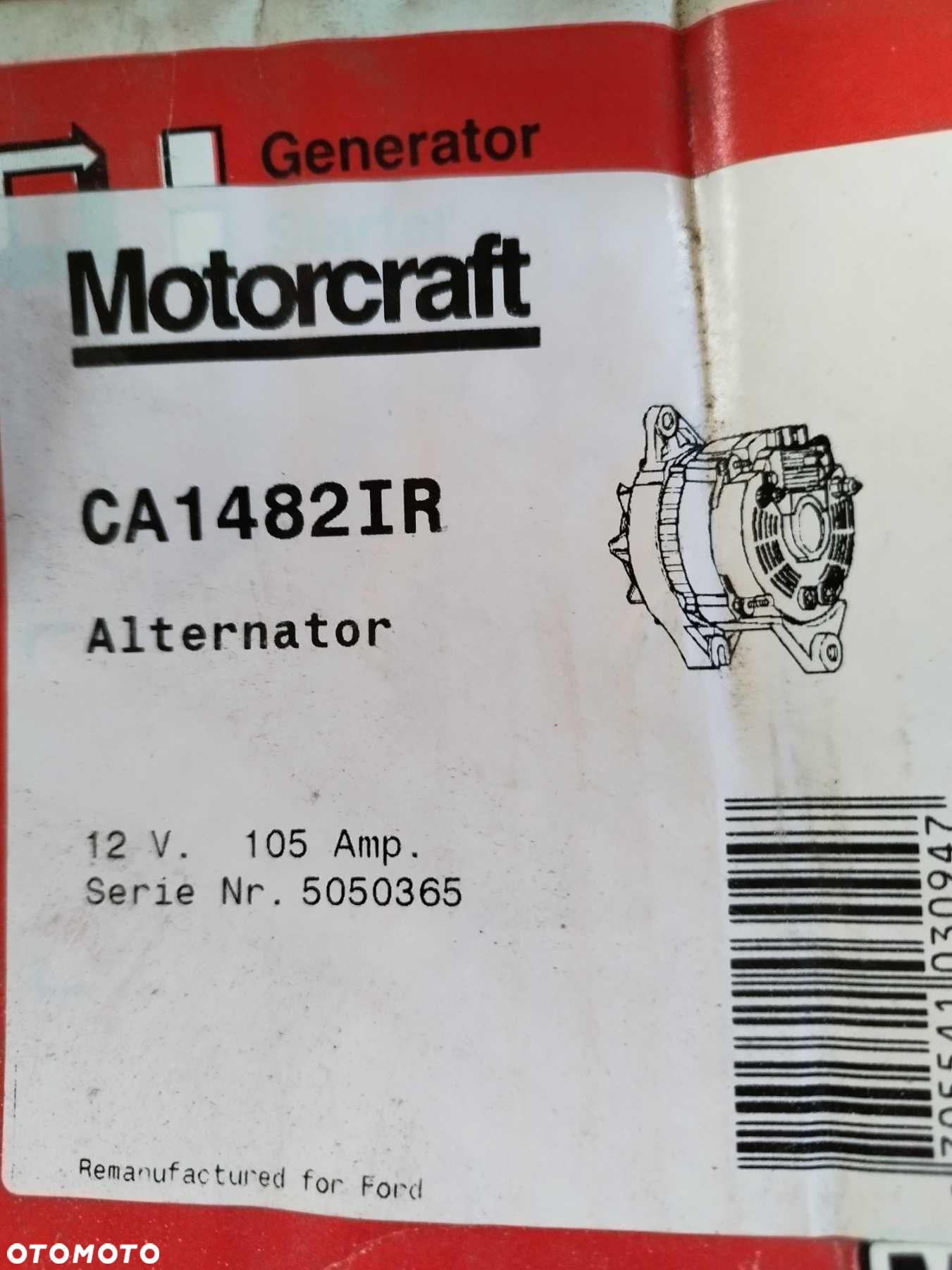 Alternator Ford Mondeo MkII, 1.6, 2.0 , Coguar 2.0 nowy - 7