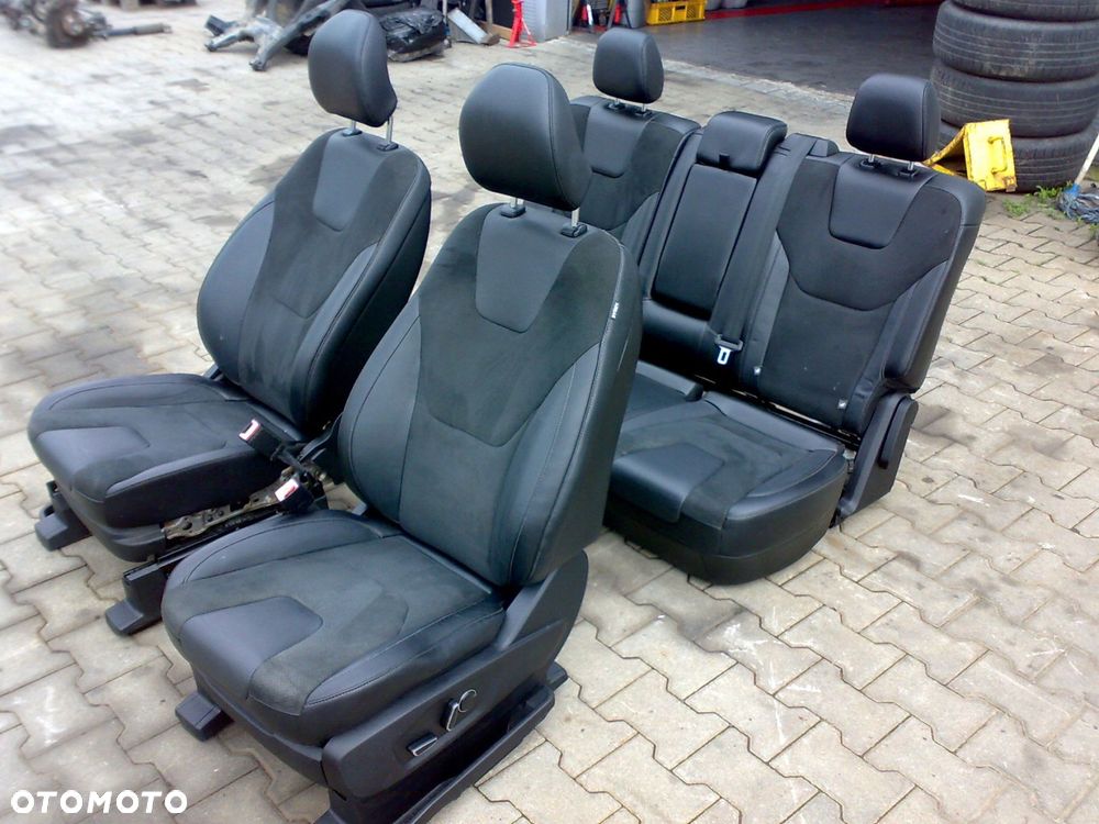 ford edge mk2 2015 2018 fotel fotele kanapa czarna skóra alcantara elektry. - 2