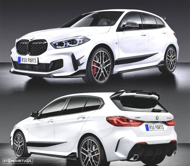 KIT AERO BMW F40 19- LOOK M PERFORMANCE PRETO BRILHANTE - 2