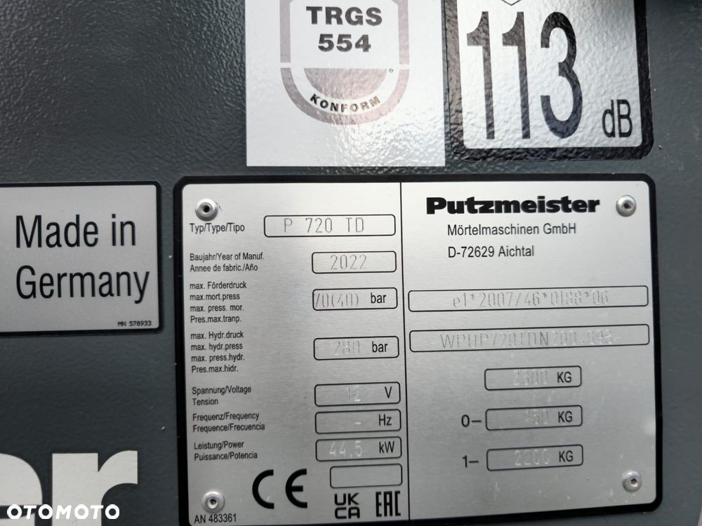 Putzmeister POMPA PUTZMAISTER 720TD - 4