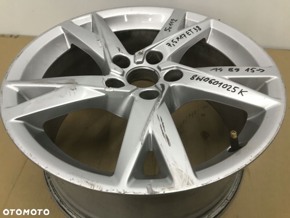 Felga Audi A4 B9 A5 8W F5 15-24r. 7,5jx17 ET38 5x112 pojedyncza sztuka ALUMINIOWA 17 cali 8W0601025K - 2