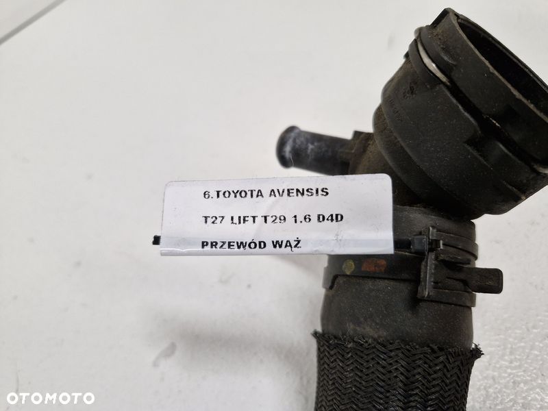 toyota avensis t27 lift t29 1.6 d4d przewód wąż wody 16057-0x010 - 7