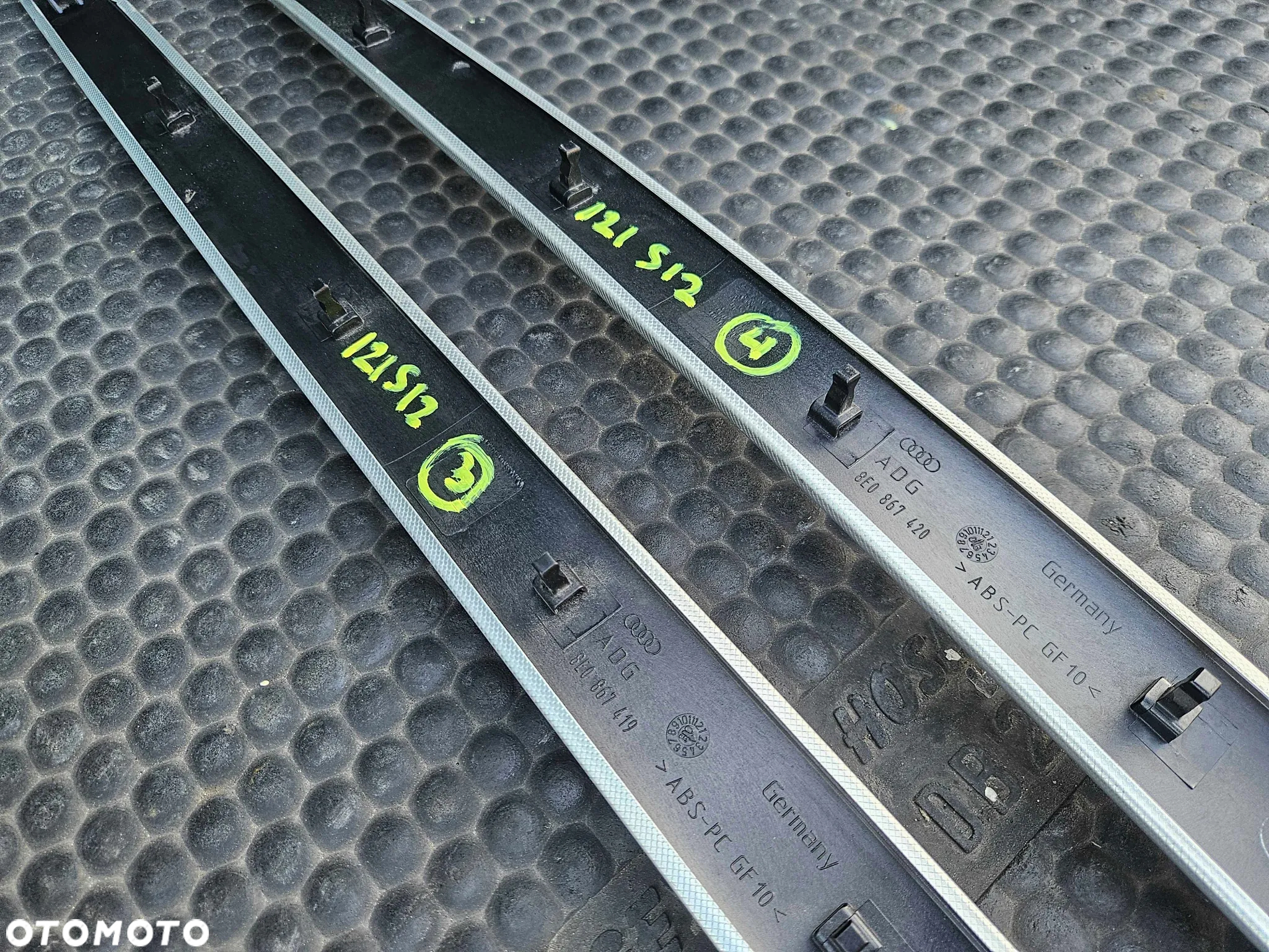 Listwy Ozdobne Dekor Listwa Drzwi Srebrne Rybia Luska Carbon Audi A4 B6 B7 - 38