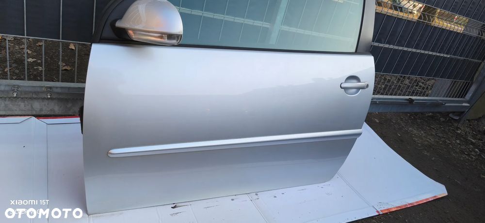 Drzwi kompletne Lewe Prawe VW GOLF 5 LA7W V części przód przednie 3D srebrne kierowcy poszycie - 4