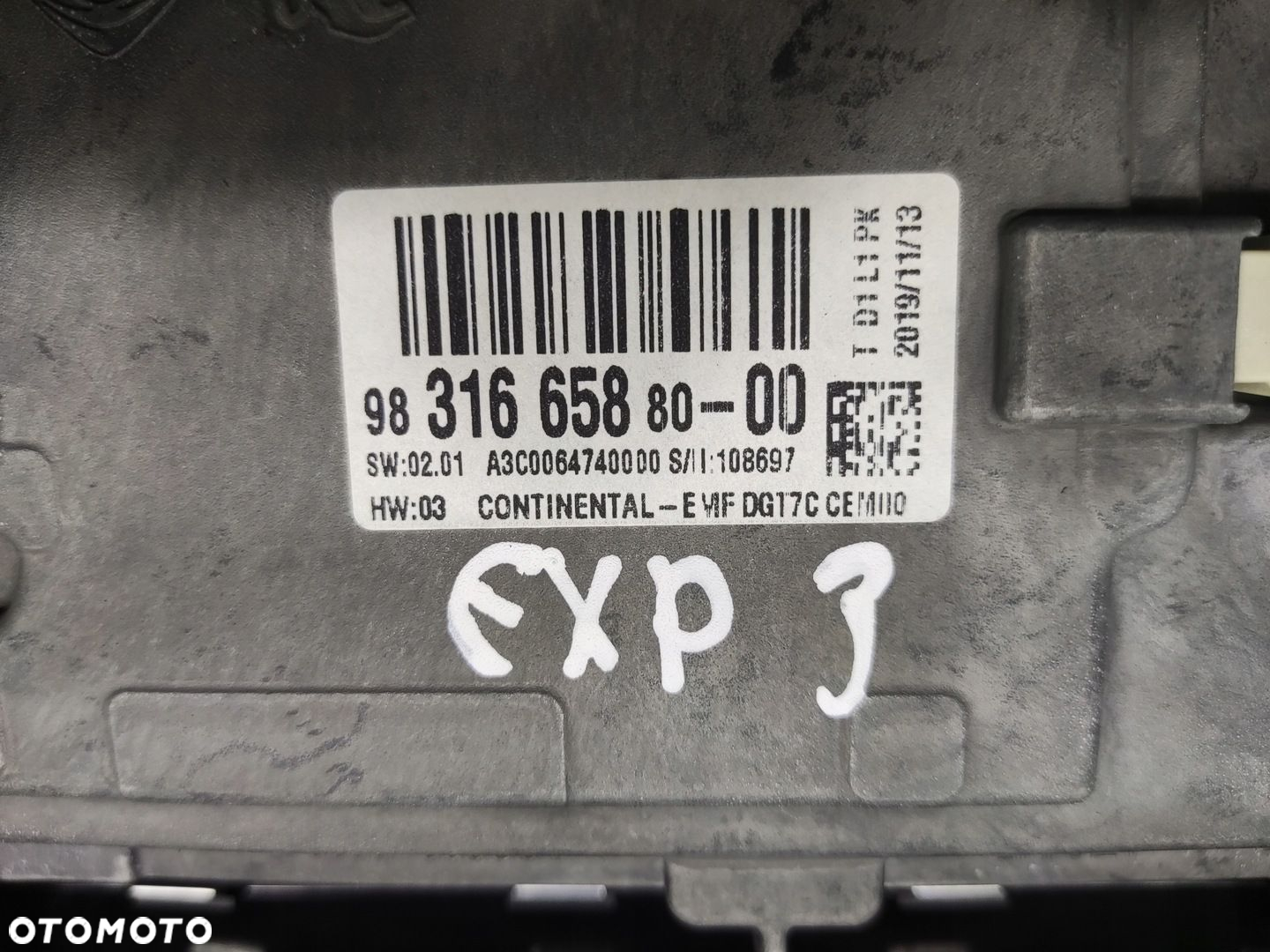 EKRAN WYŚWIETLACZ RADIA NAWIGACJI CITROEN JUMPY EXPERT III 9831665880 16-23 - 5