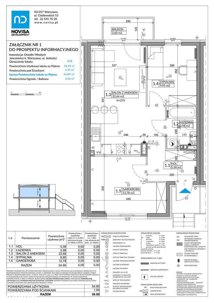 3-pokojowe mieszkanie 54m2 + balkon Bez Prowizji - Pełny obrazek: 2/15