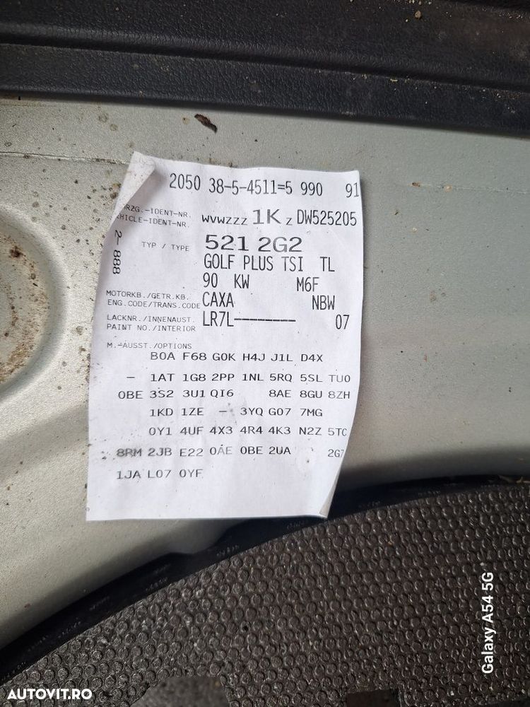 Dezmembrez VW Golf 6 Plus MACH 1.4 tsi CAXA cod culoare LR7L - 6