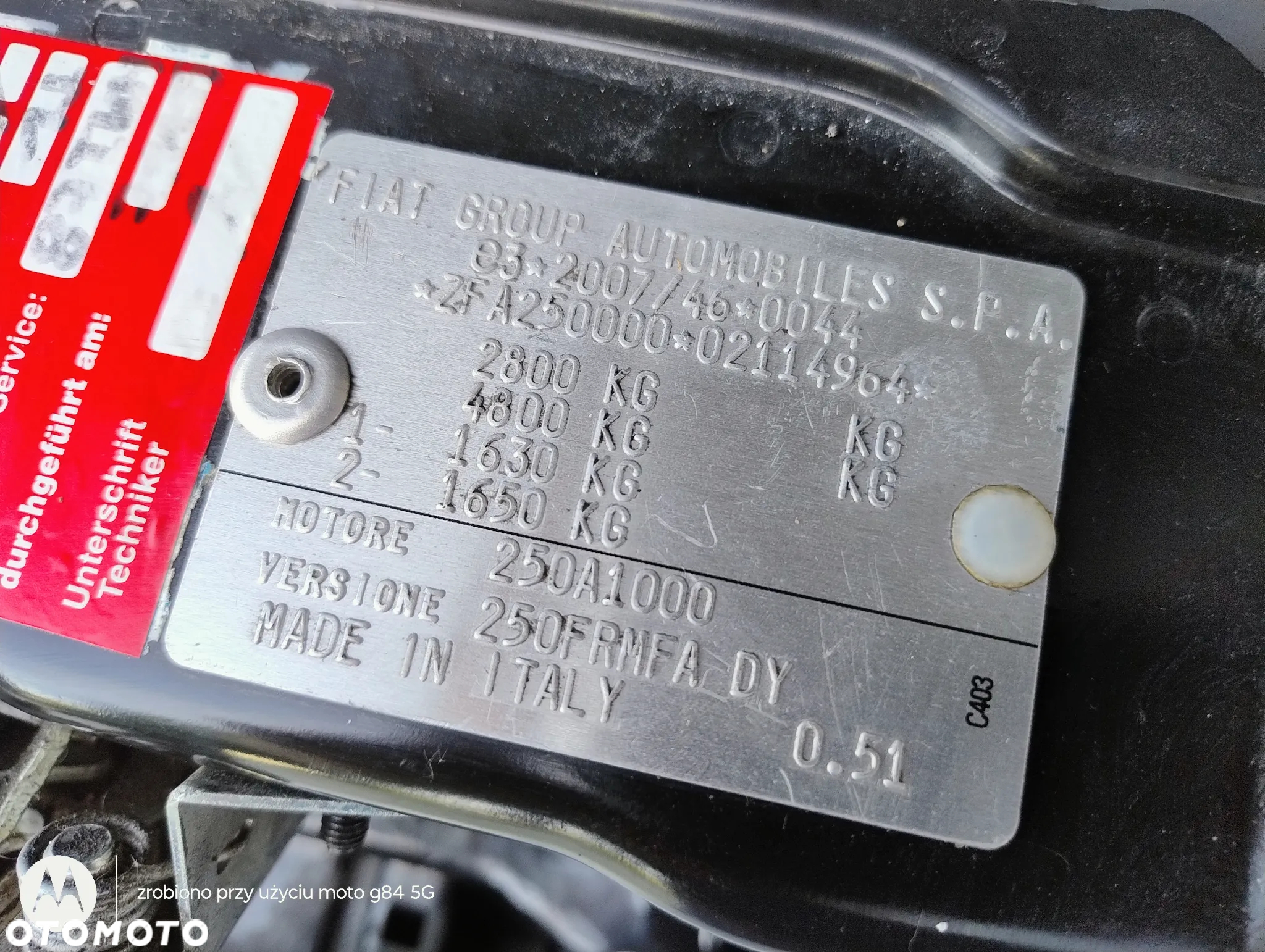 Fiat DUCATO PO LIFTINGU 2.0 JTD (115KM) 5-BIEGÓW (L1H1) KLIMA STAN SUPER IDEALNY NIE MA RDZY 100% BEZWYPADKOWY 100% ORYGINAŁ KM SERWIS ! ! ! - 39
