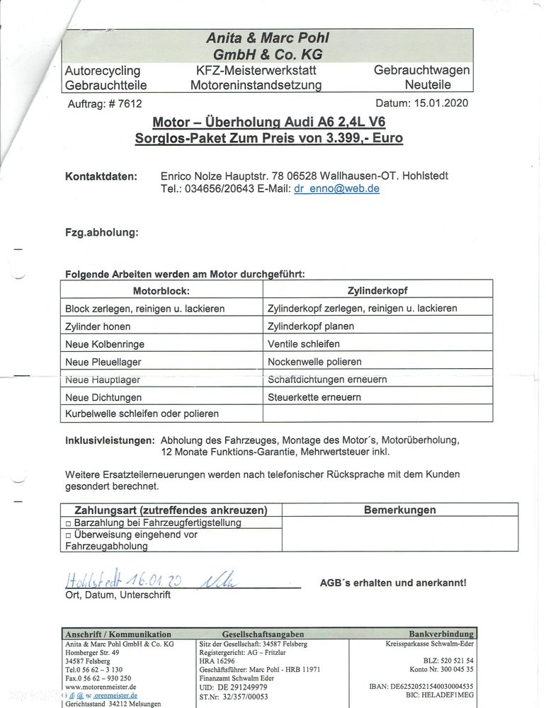 silnik Audi A6 C6 2.4 BDW po remoncie 195 tys km - 3