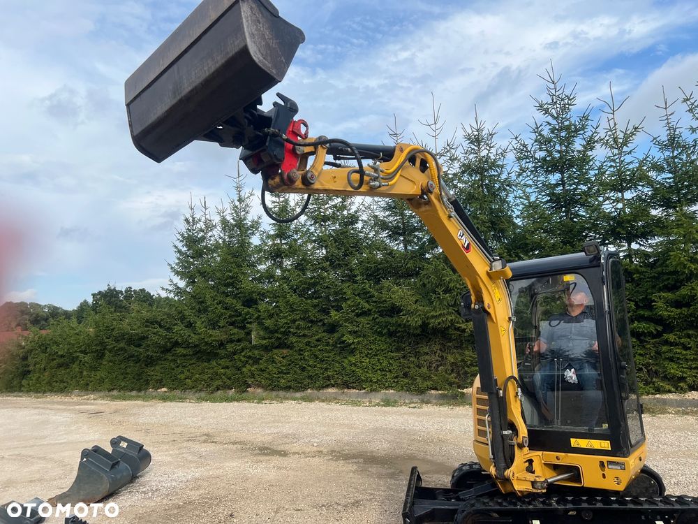 Caterpillar MINIKOPARKA CAT 302,7 gąsienicowa 2x łyżka Grabie WIERTNICA widły 303,5 Catepillar 305 koparka 3 5 tony sprowadzona 1 właściciel po serwisie BOBCAT SANNY YANMAR JCB KUBOTA mini koparka - 15