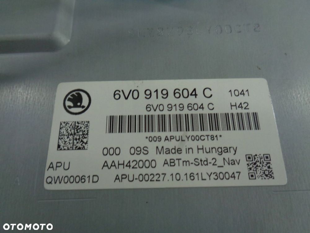 fabia iii rapid radio nawigacja wyświetlacz ekran 6v0919604c - 4