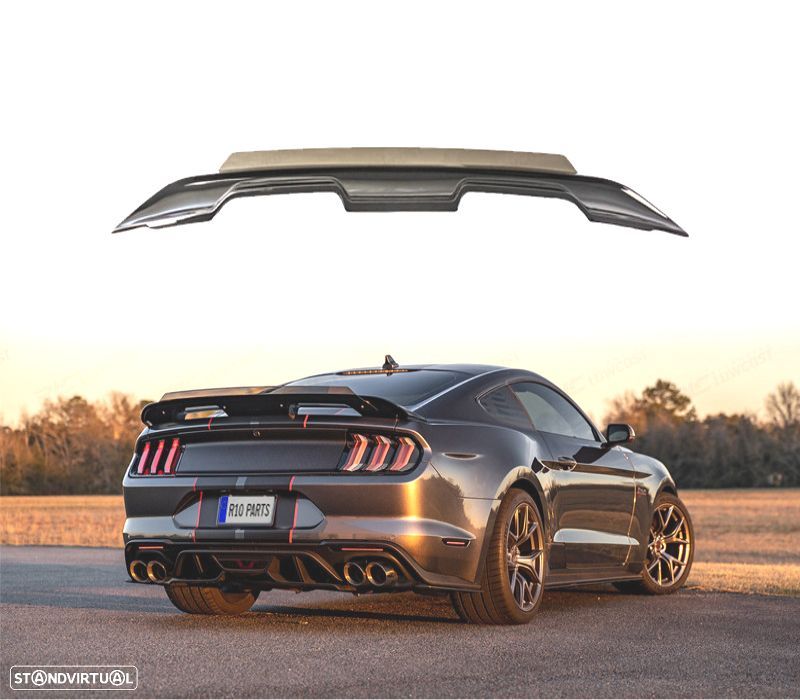 AILERON FORD MUSTANG 15-22 LOOK GT500 WICKER BILL PRETO MATE - 1