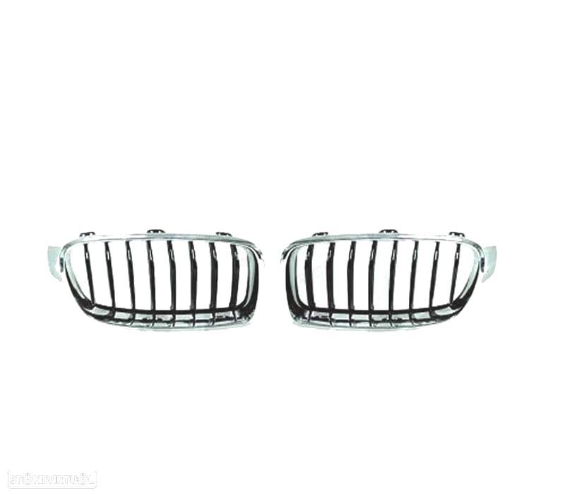 GRELHAS FRONTAIS BMW F30 F31 11-15 CROMADA PRETA - 1
