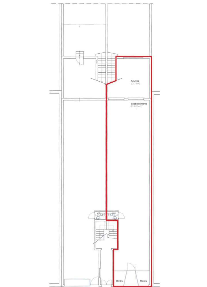 Loja Comercial c/ 150m2 em Cedofeita (550m Estação Metro Trindade) - Grande imagem: 3/5