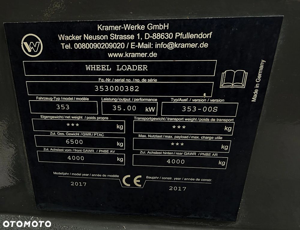 Kramer 5075 Ładowarka kołowa czołowa 353 jak Nowa import Norwegia 2018rok 2500 mtg Oryginał Widły i łyżka silnik Yanmar. Zero luzów i wycieków. Aktualne Badania DEKRA BMWT. Wielka Okazja. Maszyna jak nowa z Salonu. Pochodzi z Gospodarstwa Norweskiego - 21