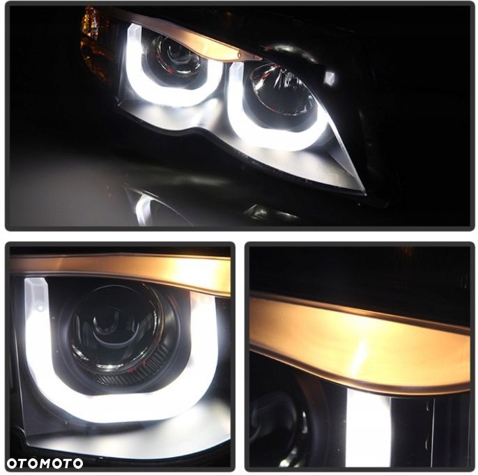 reflektor lampa kpl ringi angel eyes 3d led tuning bmw 3 e46 lift lci 01-05 - 5