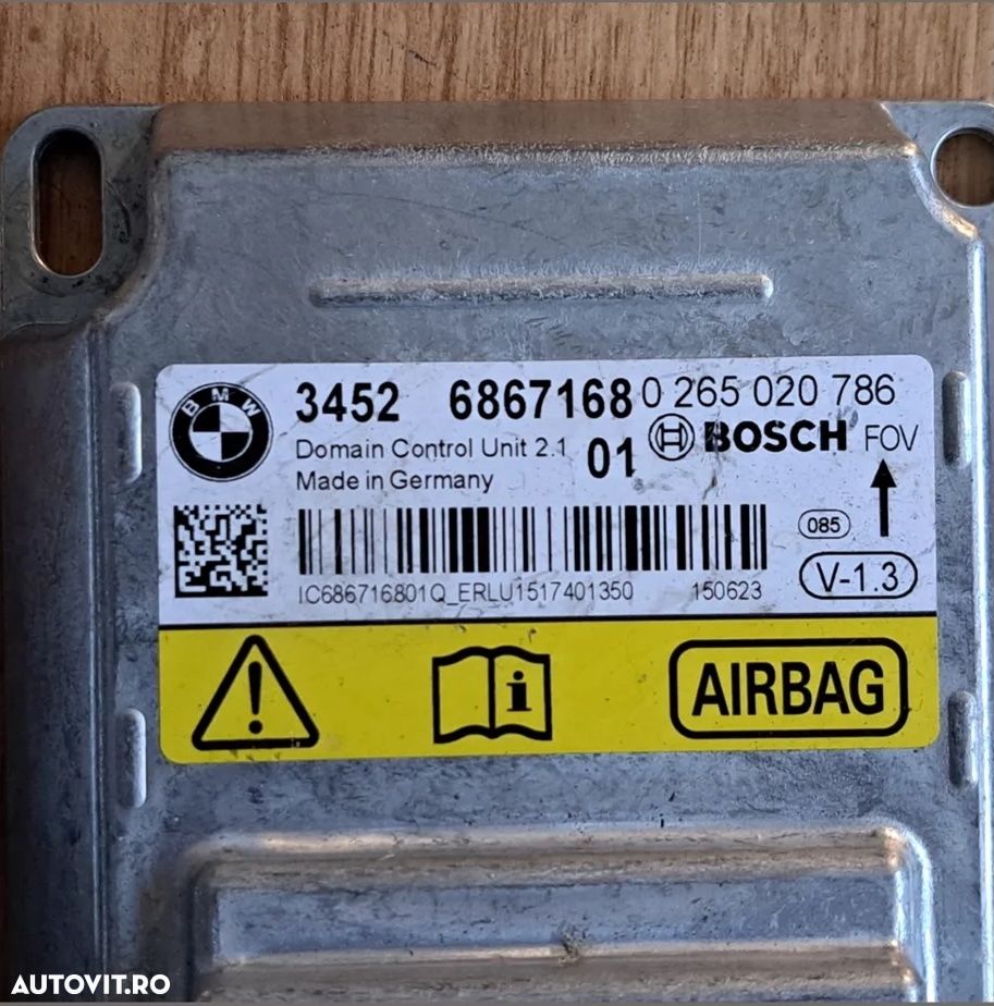 Calculator modul ECU airbag ICM Original BMW F20+LCI F21+LCI F22+LCI F87 M2+LCI F30+LCI F80 M3+LCI F31+LCI F34+LCI F32+LCI F82 M4+LCI F33 LCI F36+LCI F25 F26 - 4