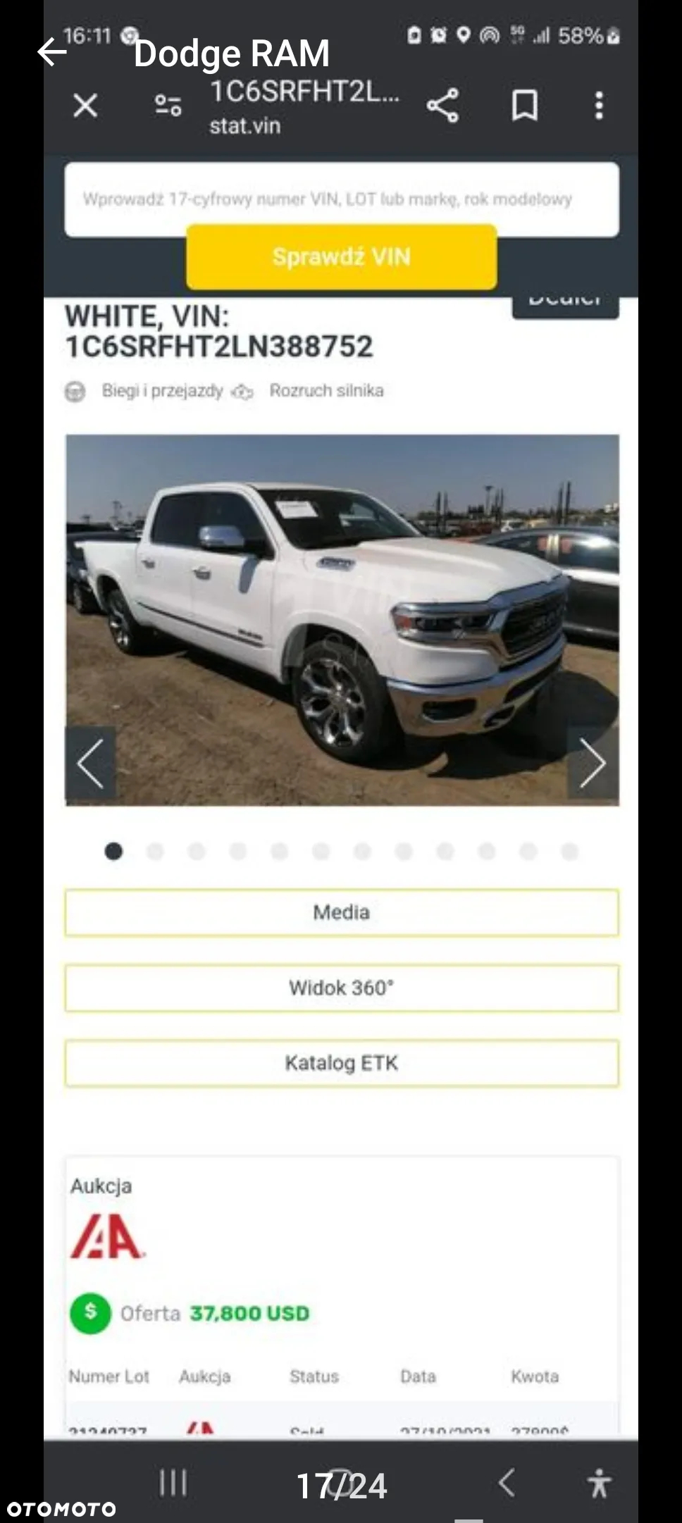 Dodge RAM 1500 5.7 4x4 - 8