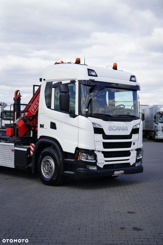 Scania G 410 / E 6 / 8 X 4 / HDS + HAKOWIEC / TRIDEM / CNG / RETARDER / FASSI F 215 - 40