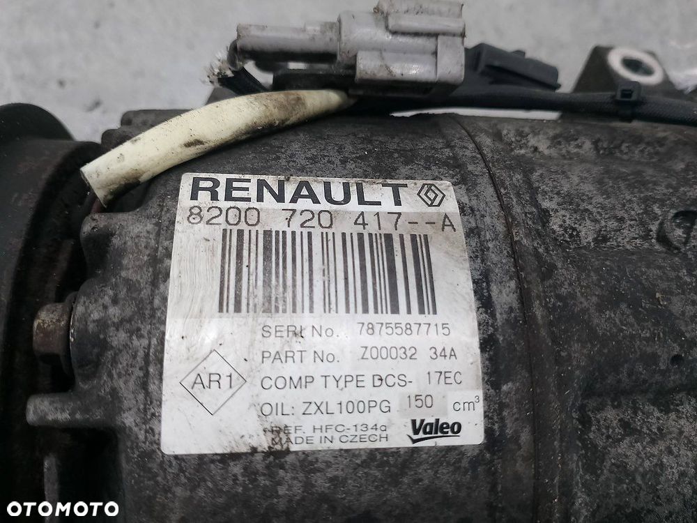 POMPA, SPRĘŻARKA KLIMATYZACJI RENAULT LAGUNA III 8200720417-A 7875587715 - 8