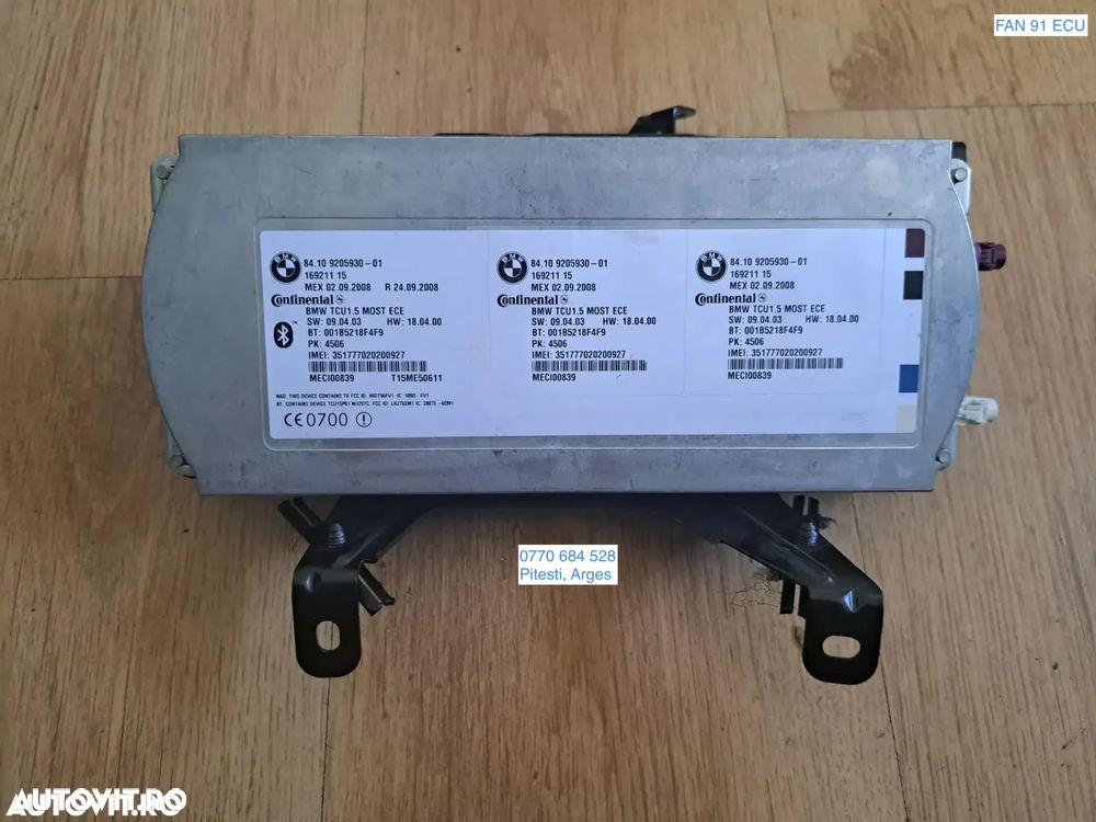 Unitate ECU Modul TCU Bluetooth original BMW E87 E90+LCI E61+LCI F01 F02 E84 E70 - 1