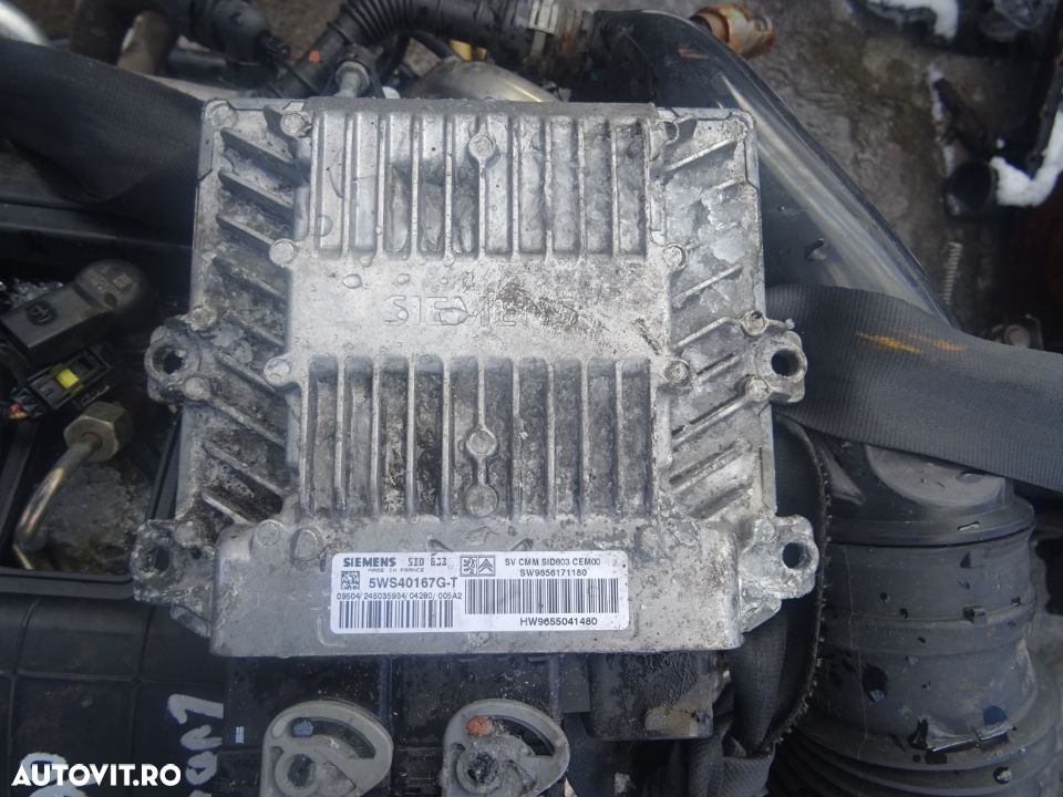 Vand Calculator Motor Ecu Peugeot 407 2.0 HDI Euro4 din 2008 cod: 5ws40167G-T - 1