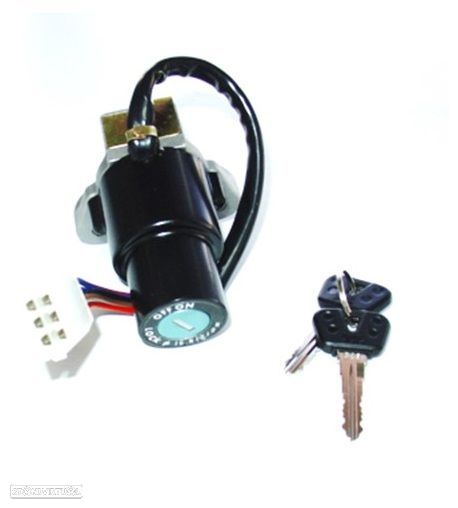 jogo chave + canhao  fecho igniçao   dt125r yamaha dt 125r dtr - 1
